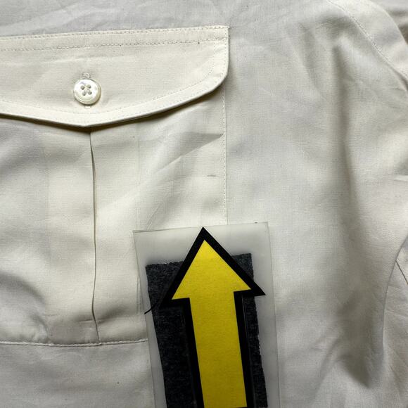 Vintage Christian Dior Short Sleeve Button Up Shirt Mens Large Yellow Pockets - Picture 8 of 12